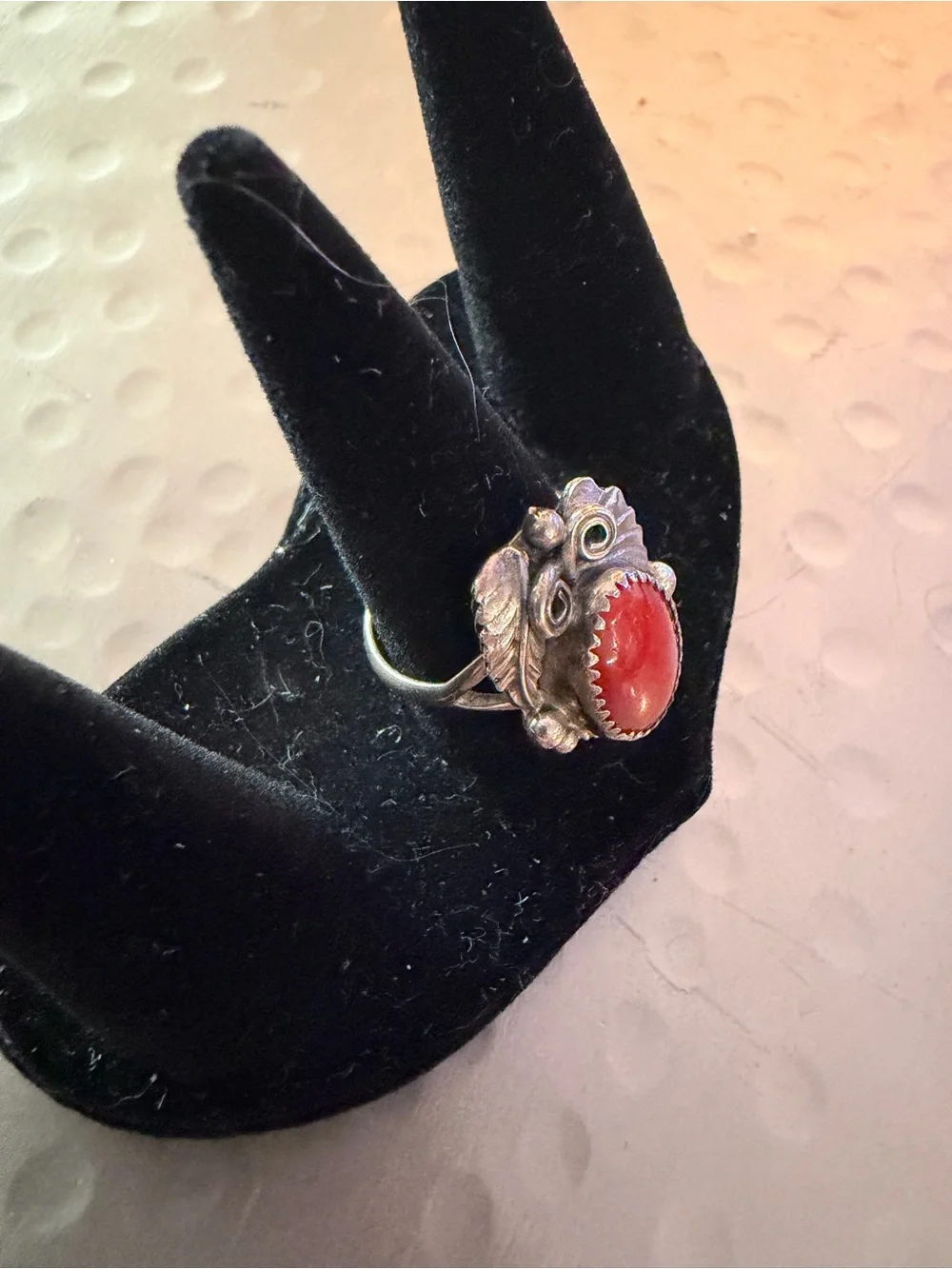 Southwest Red Oval stone Statement Ring